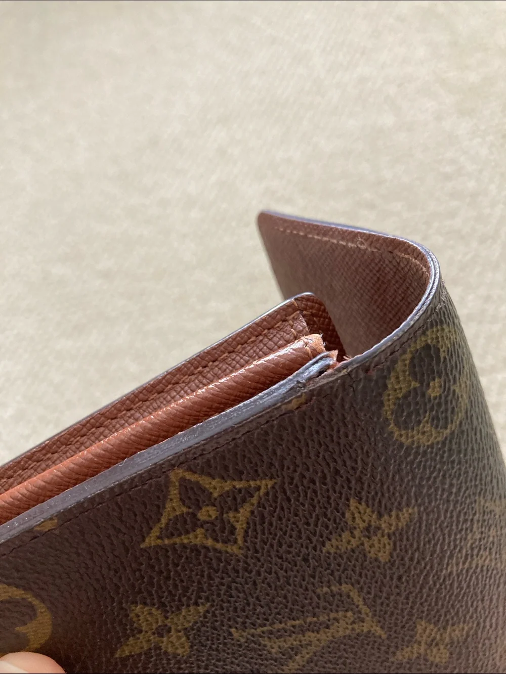 Louis Vuitton Monogram Leather Large Continental Wallet Brown EUC *No Snap - Picture 13 of 16